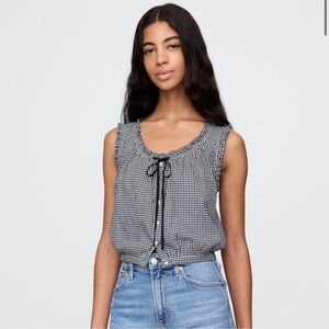 Gap × DÔEN Gingham Crop Tank Top
